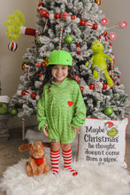 Load image into Gallery viewer, Green Fur Sweater Romper w/ Patch
