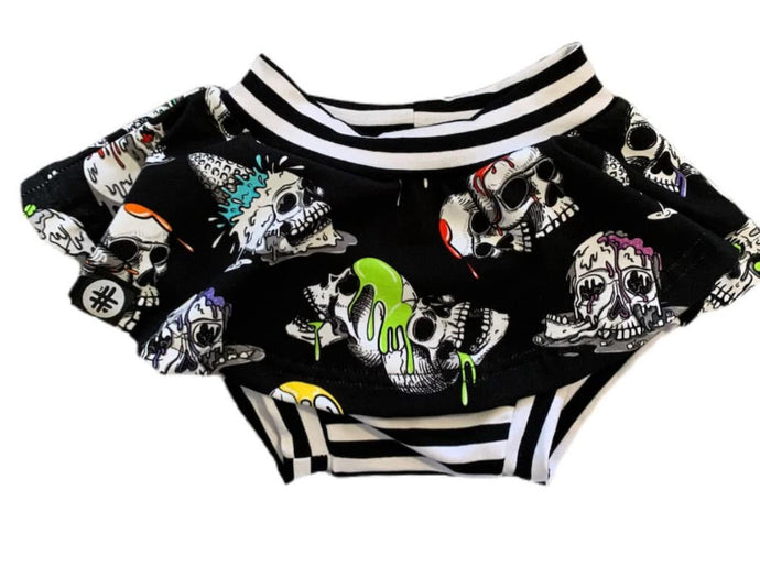 Ice Cream Skulls Skater Skirt