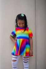 Load image into Gallery viewer, Rainbow Stripes Twirl Dress/Tunic
