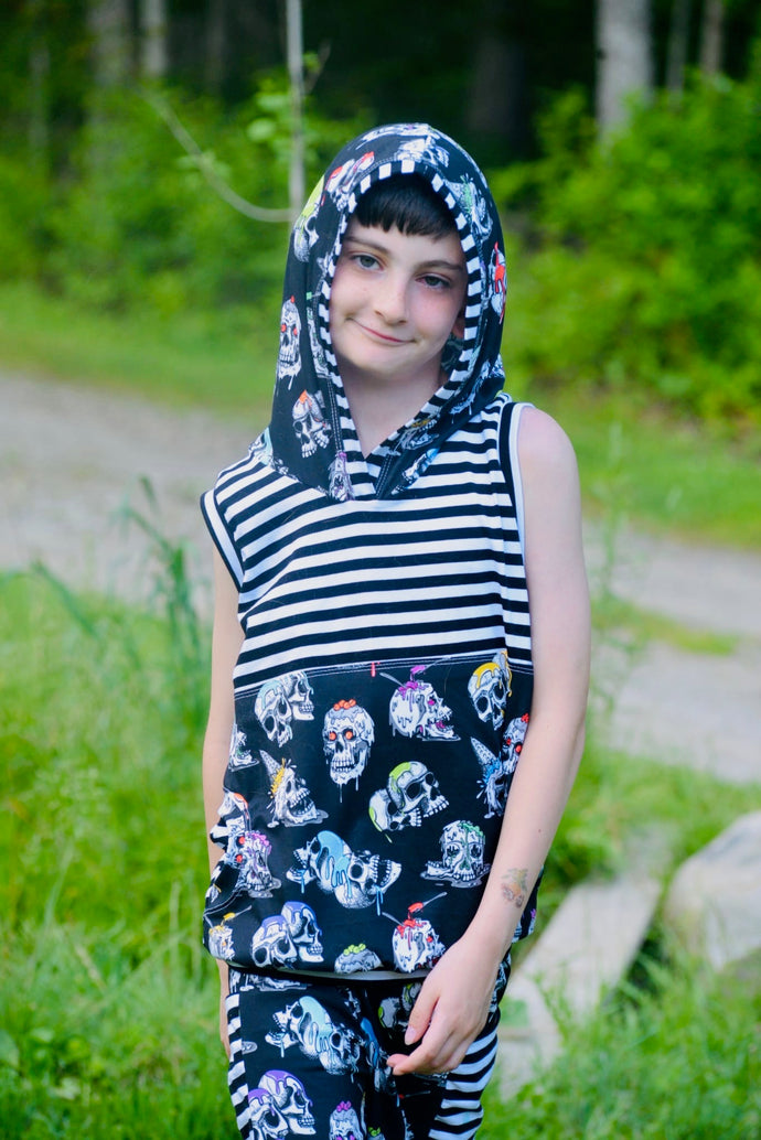 Ice Cream Skulls Hooded Top