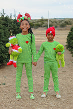 Load image into Gallery viewer, Green Fur Pajama Set w/ Patch

