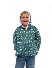 Load image into Gallery viewer, Youth Vintage Christmas Hooded Top
