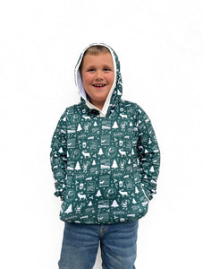 Youth Vintage Christmas Hooded Top