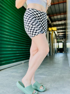 Adult Biker Shorts (Checker)