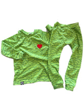 Load image into Gallery viewer, Green Fur Pajama Set w/ Patch
