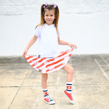 Load image into Gallery viewer, Patriotic Stars + Stripes Skater Skirt

