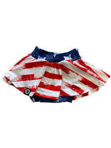 Patriotic Stars + Stripes Skater Skirt