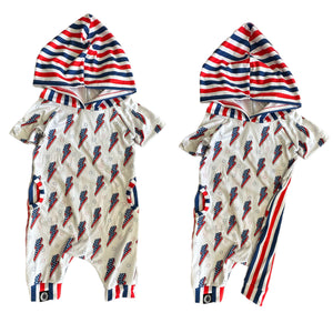 Lightning Bolts Pocket Romper