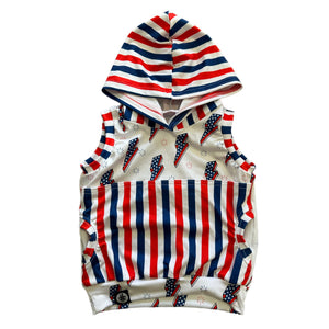 Lightning Bolts Hooded Top